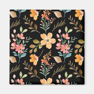 Íman Padrão de Superfície Floral - Aquarela de Moda Pri