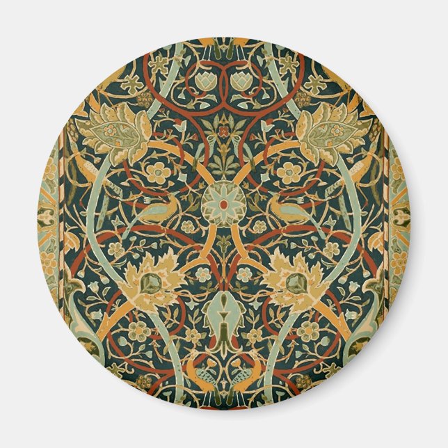 Íman Padrão de Tapeçaria da Floresta de William Morris: (Frente)