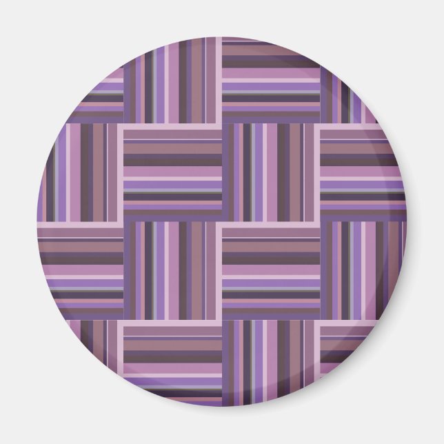 Íman Padrão de tecelagem de faixas de Mauve (Frente)