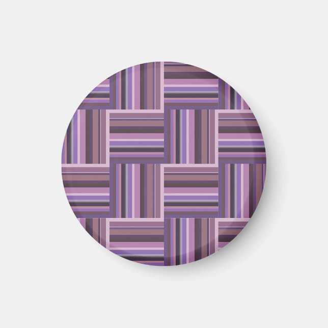 Íman Padrão de tecelagem de faixas de Mauve (Frente)