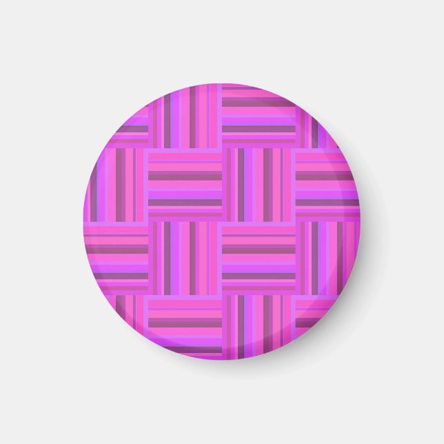 Íman Padrão de tecelagem de fitas rosa (Frente)