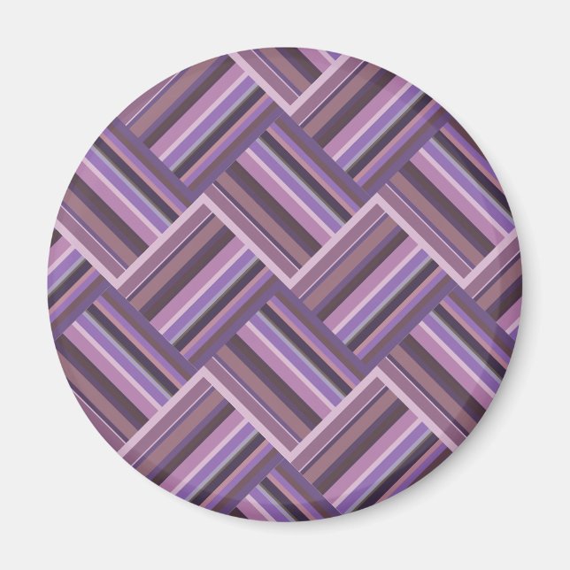 Íman Padrão de tecelagem diagonal das faixas de Mauve (Frente)