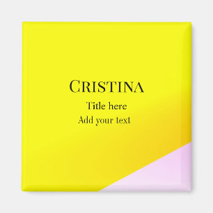 Íman Padrão de texto abstrato rosa amarelo adicionar no