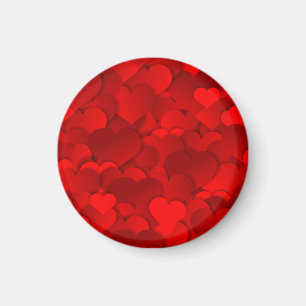 Íman Padrão de Textura de Corações de Amor Vermelho Rom
