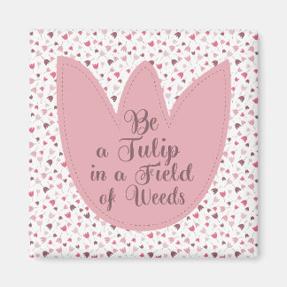 Íman Padrão de Tulipas Rosa Simples Doce - Todas as dir