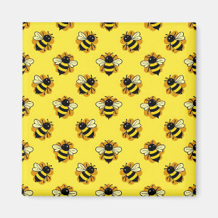 Íman Padrão de Verão de Abelha Bumblebee Fofa