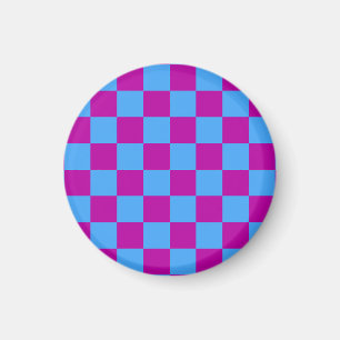 Íman Padrão de Verificação Azul Roxo Verificado