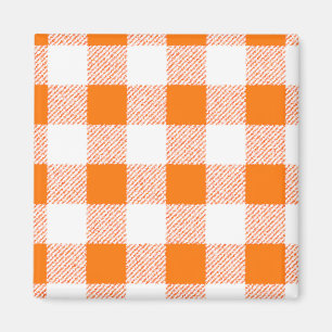 Íman Padrão de Verificação de Gingham Laranja