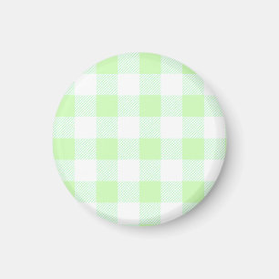 Íman Padrão de Verificação de Gingham Verde Claro