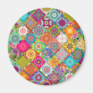 Íman Padrão decorativo contínuo colorido fofo