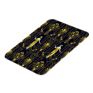 Íman Padrão decorativo dourado e preto Gabsy