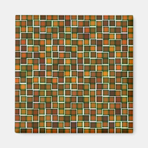 Íman Padrão dos quadrados do mosaico do tom da abstrato