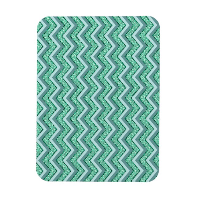 Íman Padrão Emerald Chevron Facultado (Vertical)