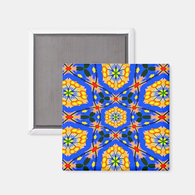 Íman Padrão estético floral (Front/Back)