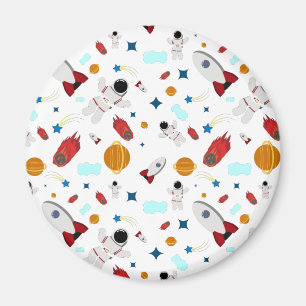 Íman Padrão externo e astronauta do garoto