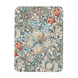 Íman Padrão Floral Arte Nova de Lírio de William Morris