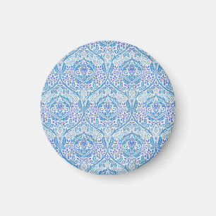 Íman Padrão Floral Azul Elegante