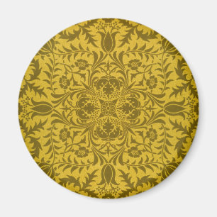 Íman Padrão Floral de Borragem Vintage Dourado William