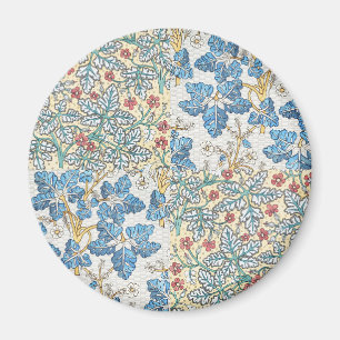 Íman Padrão Floral de Gerânio Selvagem Art Nouveau Anti