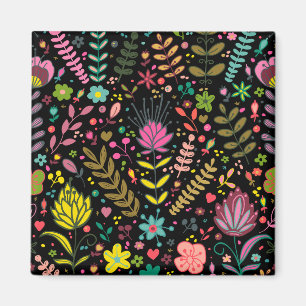 Íman Padrão Floral de Superfície - Papel de parede Flor
