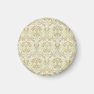 Íman Padrão Floral Dourado Elegante