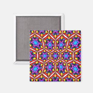 Íman Padrão Floral Elegante Abstrato