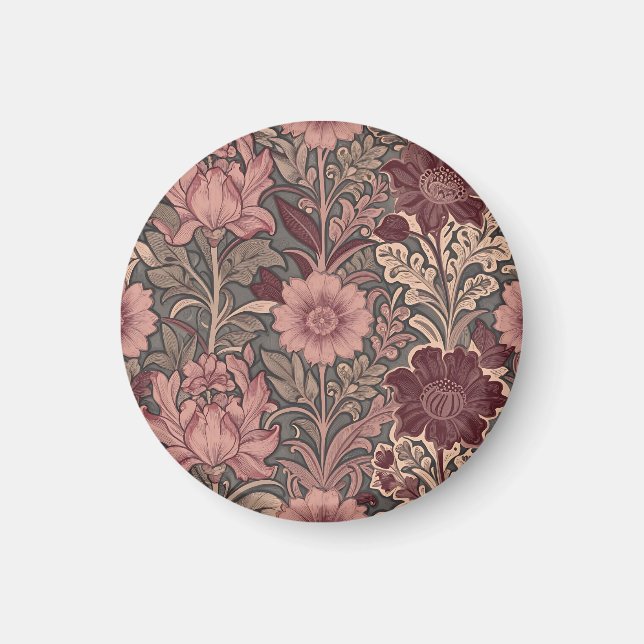 Íman Padrão Floral Inspirado em William Morris (Frente)