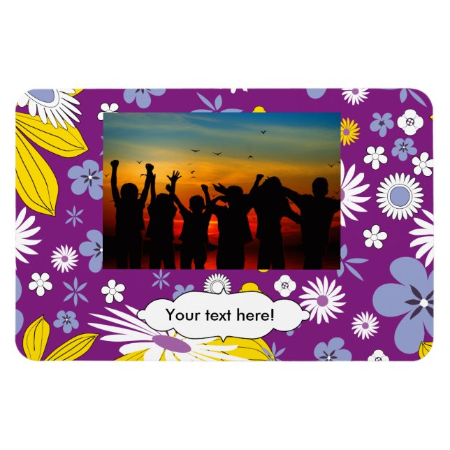 Íman Padrão Floral Invisível (Horizontal)