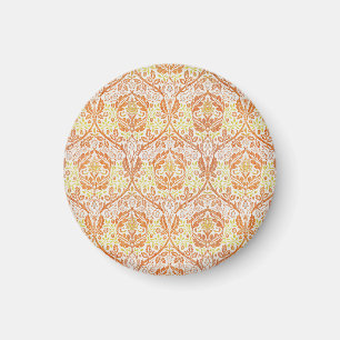 Íman Padrão Floral Laranja Elegante