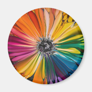 Íman Padrão Floral Primavera de Aquarela Artística