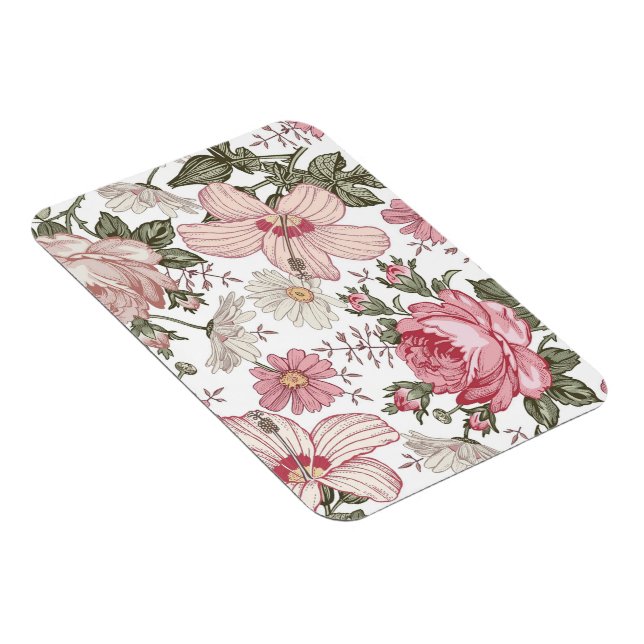 Íman Padrão Floral Vintage com Rosas (Lado Direito)