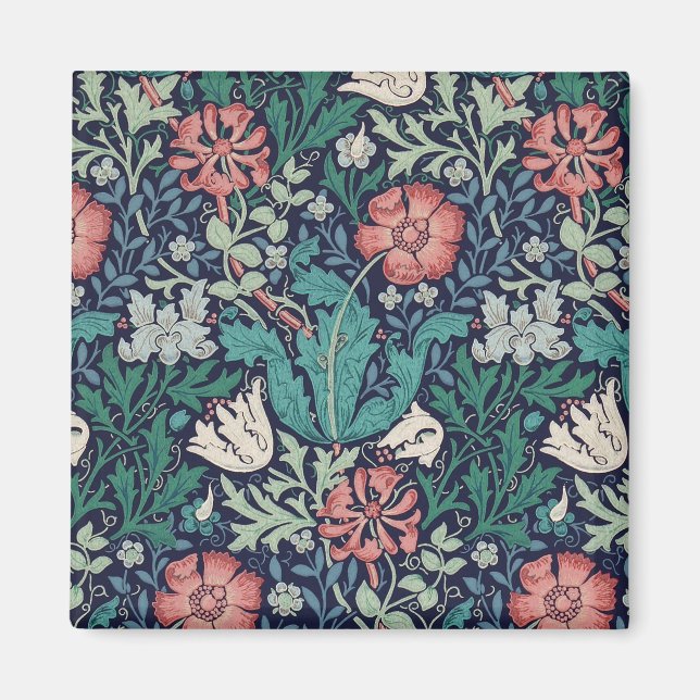 Íman Padrão Floral Vintage, William Morris (Frente)