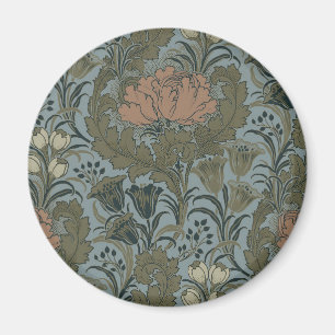 Íman Padrão Floral Vitoriano Antigo Terracota Sage