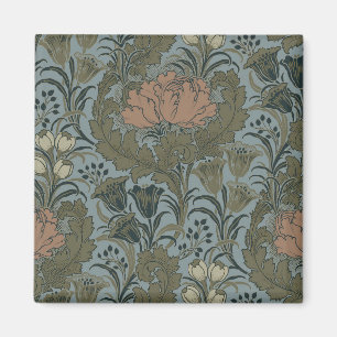 Íman Padrão Floral Vitoriano Antigo Terracota Sage