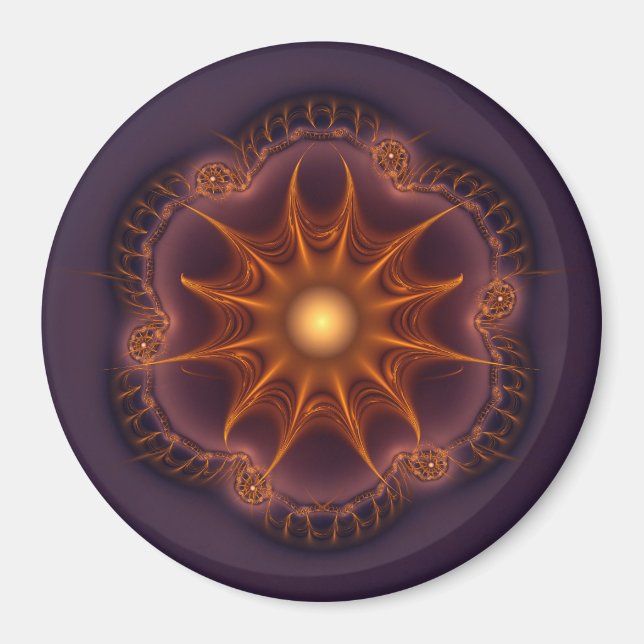 Íman Padrão fractal místico da fada mística mágica (Frente)