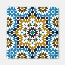 Padrão Geométrico Boho Tradicional Mosaico Marroqu