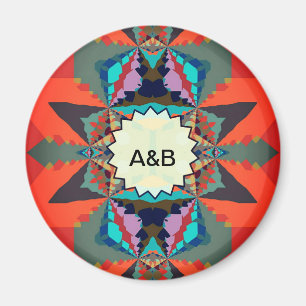 Íman Padrão Geométrico Colorido do Sudoeste