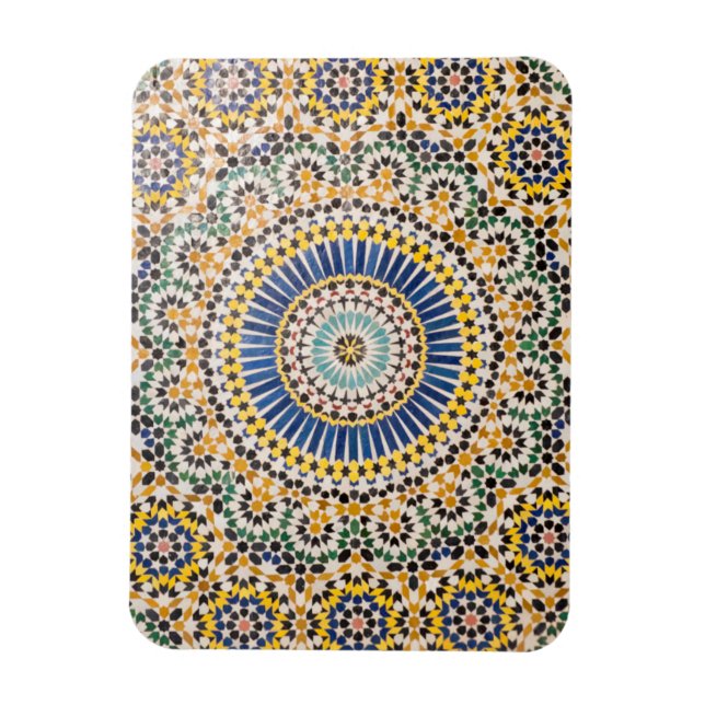 Íman Padrão geométrico de azulejos, Marrocos (Vertical)