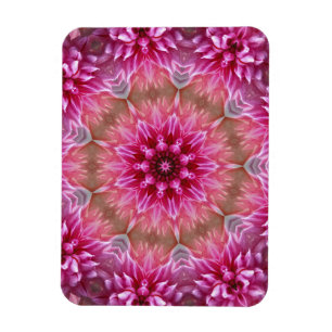 Íman Padrão Geométrico de Flor Cor-de-Rosa Mandala - 67