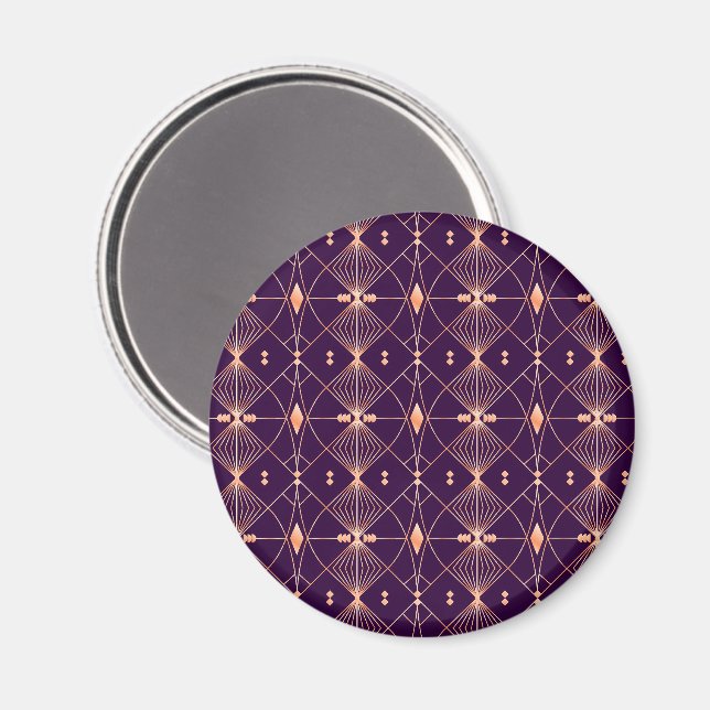 Íman Padrão geométrico de formas de diamante que se cru (Front/Back)