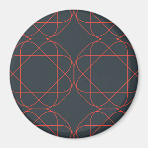 Íman Padrão geométrico moderno, simples, fofo e lúdico