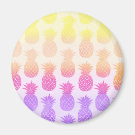 Íman Padrão Girly Topical Rainbow Summer Pineapple