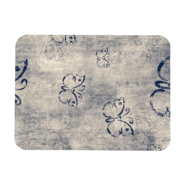 Íman Padrão Grungy Black Butterfly (Horizontal)