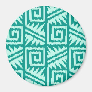 Íman Padrão Ikat Aztec - Turquesa e Aqua