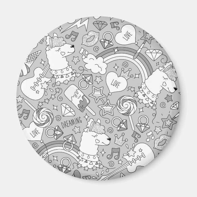 Íman padrão lama 4 (Frente)