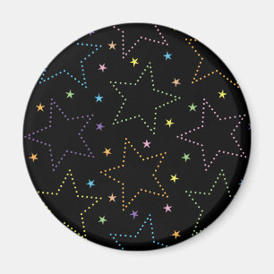 Íman Padrão mágico colorido do céu noturno estrelado