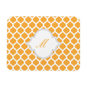 Íman Padrão marroquino laranja com ímãs monogramas