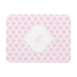 Íman Padrão marroquino PInk com ímãs monogramas