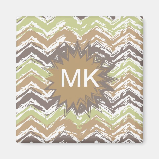 Íman Padrão Melon Brandy Scribble ZigZag (Frente)