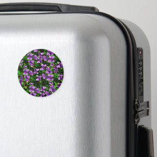 Íman Padrão Mosaico Violeta Violeta de Madeira de Flor